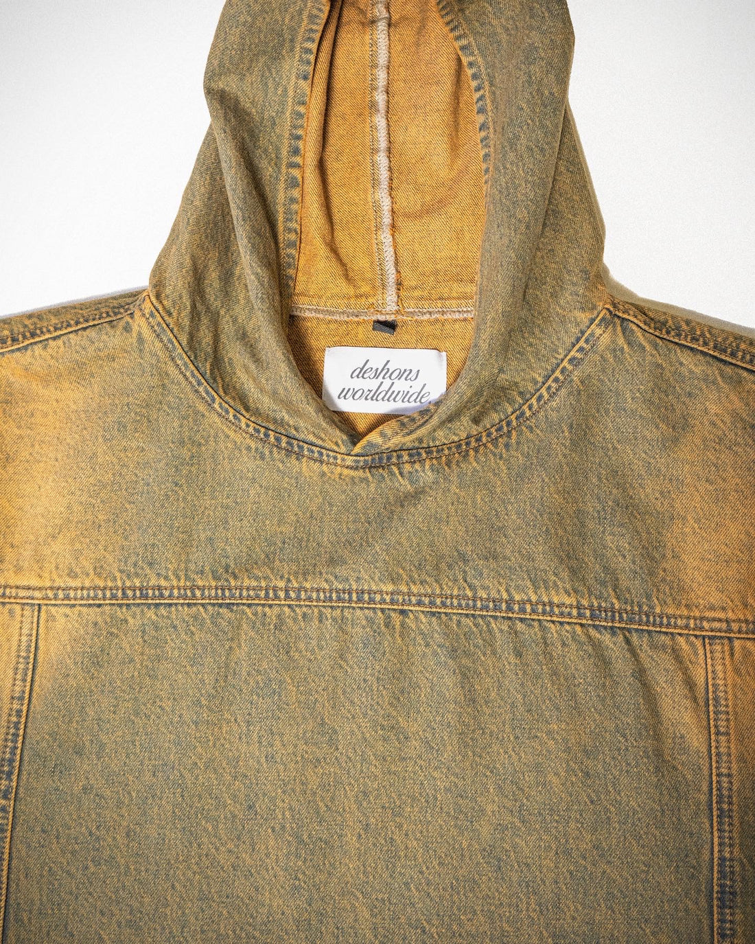 "WORLDWIDE PEACE" DENIM HOODIE