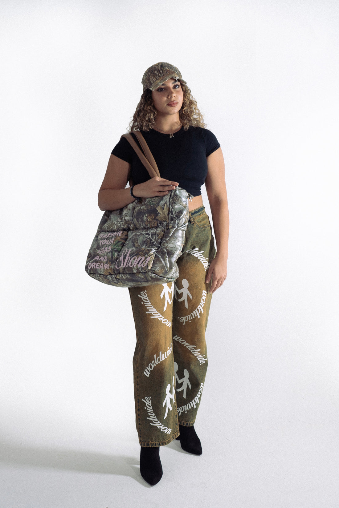 "WORLDWIDE PEACE" DENIM JEANS