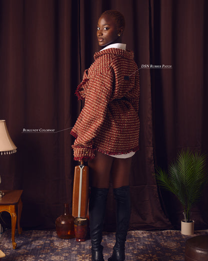 DSN Burgundy Tweed Jacket